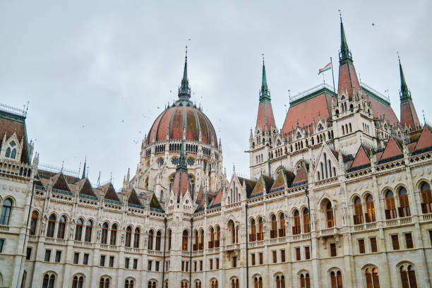 The Budapest Parliament is Hungary's most iconic building. It is currently the world's third largest parliament building (after the Romanian and Argentinian Parliaments); it has 691 rooms and measures 268 metres long by 118 wide, and its cupola reaches 96 metres in height.