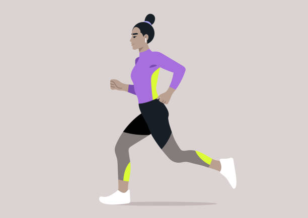 istock A woman dressed in long sleeves and leggins runs energetically, showcasing her dedication to fitness in a lively outdoor setting during a fresh morning 2179069270