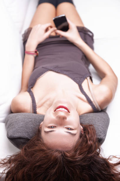 Young  girl on white background