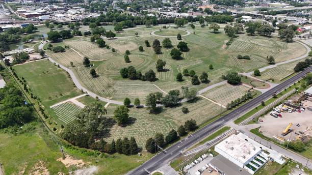 istock Chattanooga National Cemetery Aerial shots 2179074396