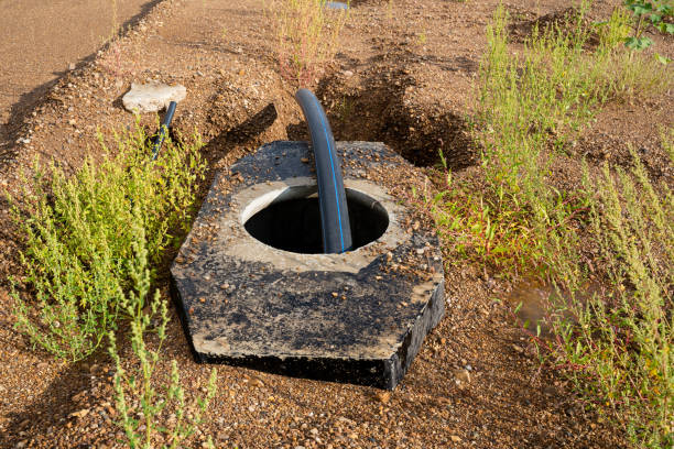 istock A pipe is protruding from a hole that has been dug into the ground, creating an unusual sight. This scenario encompasses various elements like plants, grass, and natural landscape features 2179079280