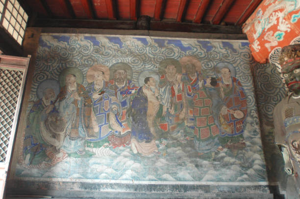 istock Colorful Buddha statues in the memorial hall 2179080498