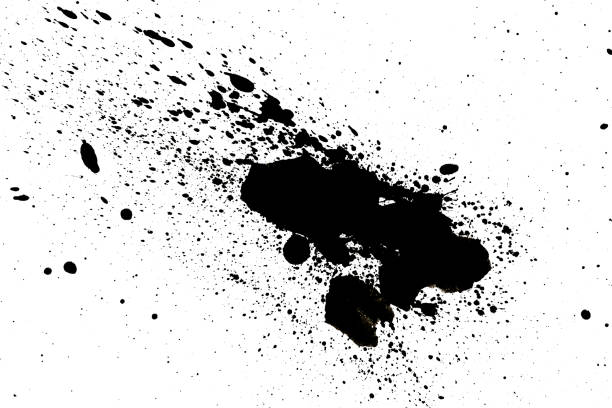 Black and white grunge texture. Abstract ink drops background