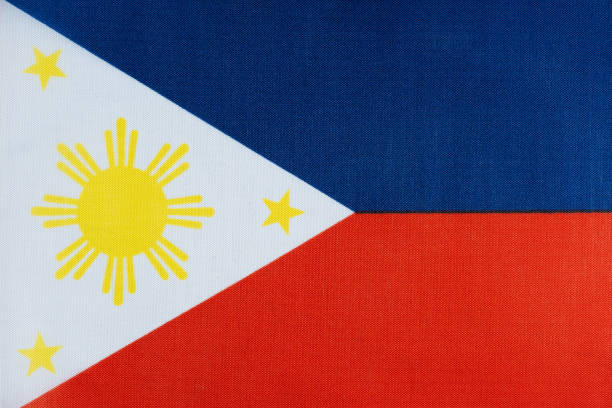 Background of national flag Philippines closeup