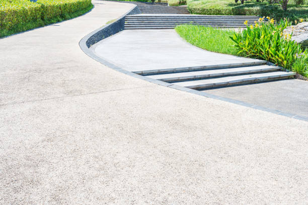 istock Curved footpath and stairs through the formal garden 2179088310