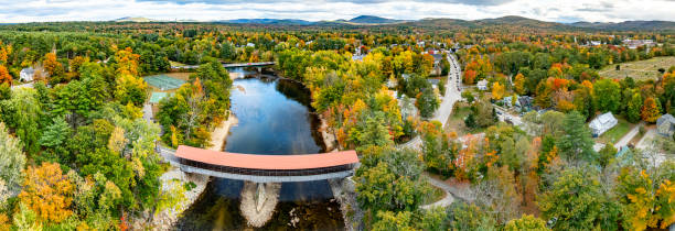The Saco River Covered Bridge, Conway, New Hampshire, USA