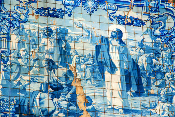 Portuguese azulejo tiles artwork in Porto
