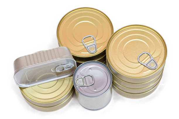 istock A Group of Stacked Tin Cans with Blank Edges Isolated on White 2179105333