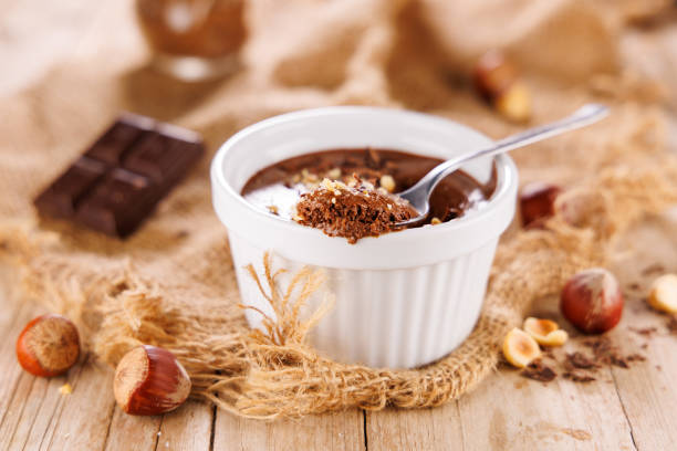 istock bowl of delicious creamy chocolate mousse and spoon 2179105687
