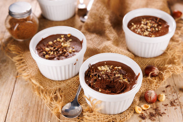 istock delicious homemade chocolate mousse with hazelnut 2179105763