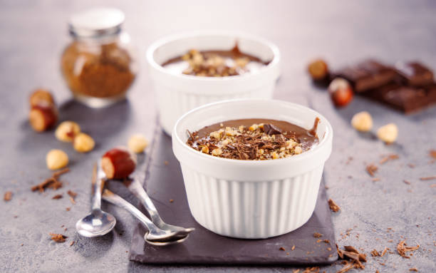 istock delicious homemade chocolate mousse with hazelnut 2179105862