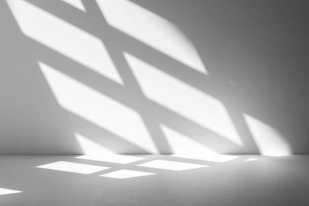 istock Wall interior background, studio and backdrops show products.with shadow from window color white . background for text insertion and presentation product 2179107235