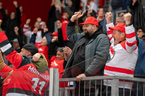 istock Passionate Hockey Fans Celebrating 2179108872