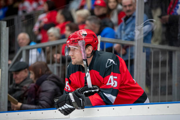 istock Hockey Player in Focus During Game 2179109092