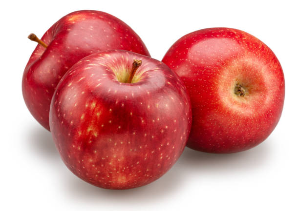 istock Three ripe red apples on white background. File contains clipping path. 2179110193