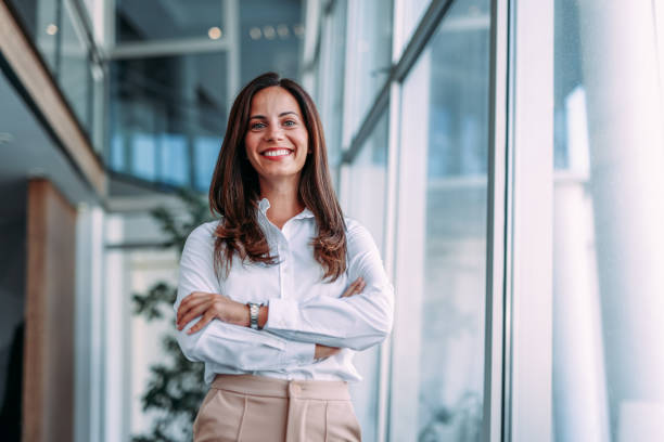 istock Confident businesswoman in modern office. 2179110827