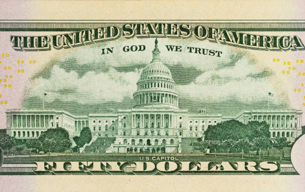 istock Reverse Side of U.S. $50 Dollar Bill Featuring U.S. Capitol 2179112434
