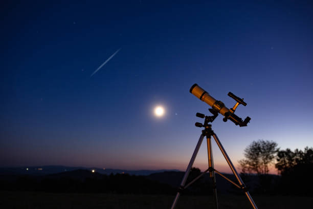 istock Astronomical telescope for observing stars, planets, Moon and other celestial objects. 2179113548