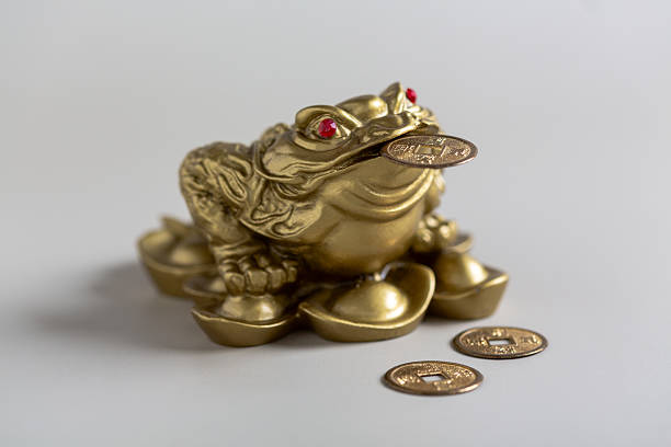 istock Chinese frog with coins. 2179116371