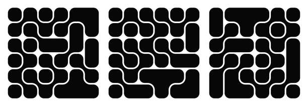 stockillustraties, clipart, cartoons en iconen met print - geometrische vorm