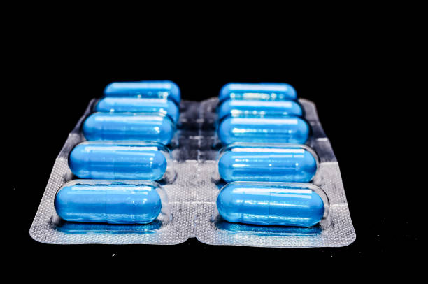 istock A pack of blue pills with a black background 2179146121