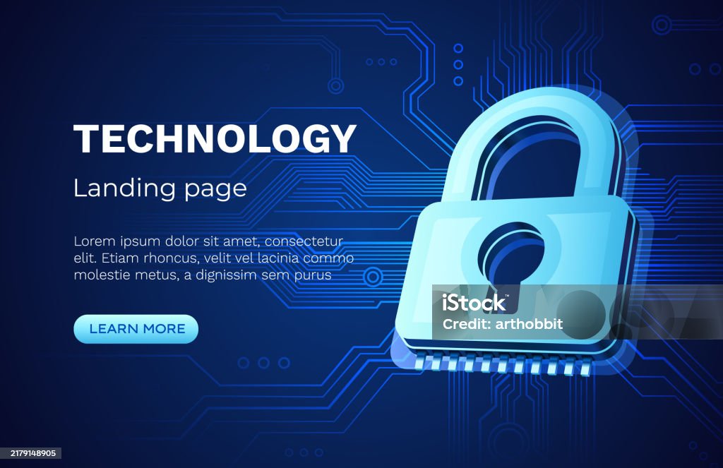 Technology Log In Technology Protection Banner Login User System Password Digital Vector ...