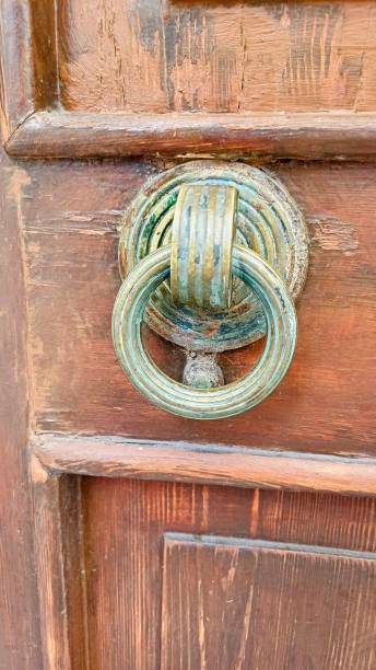 istock metal door handle, metal ring, knocker 2179150298
