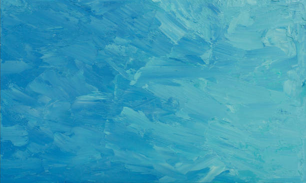 An abstract blue textured painting characterized by bold and expressive brush strokes. The vibrant acrylic paint creates a dynamic composition with layers of cool tones, adding depth and visual interest. This modern artwork emphasizes smooth yet textured surfaces, offering a calming and tranquil atmosphere. The hand-painted brushwork gives the piece a minimalistic and contemporary feel, making it perfect for creative projects, digital design, or as a decorative element. Its vibrant and expressive style adds a bold artistic statement to any setting, suitable for those looking for a cool, serene abstract background.