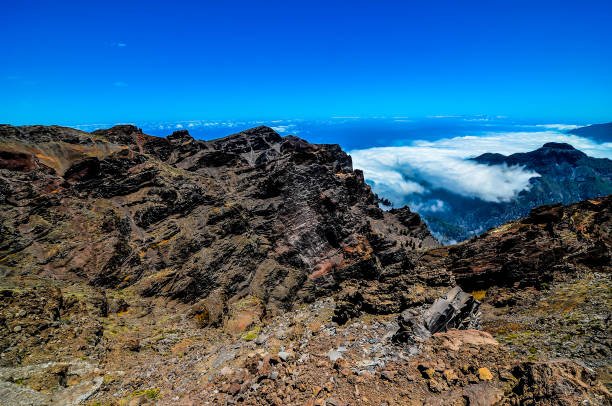 istock A rocky mountain top with a clear blue sky in the background 2179156207