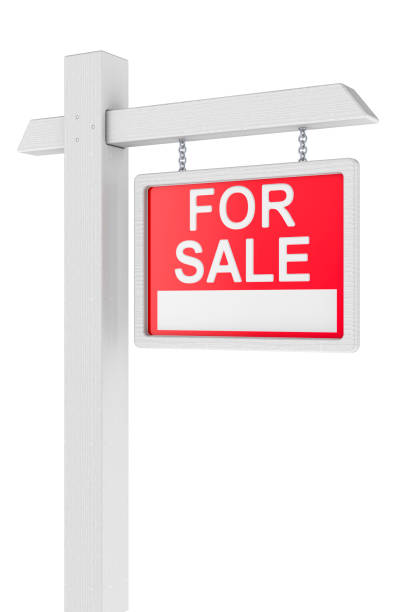 istock Real estate sign For Sale, 3D rendering 2179162015
