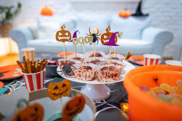 istock A view of the Halloween decorated muffins 2179162332