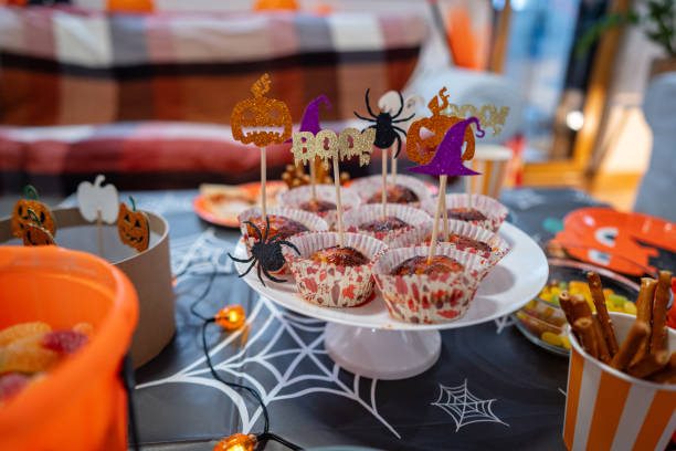 istock A view of the Halloween decorated muffins 2179162397
