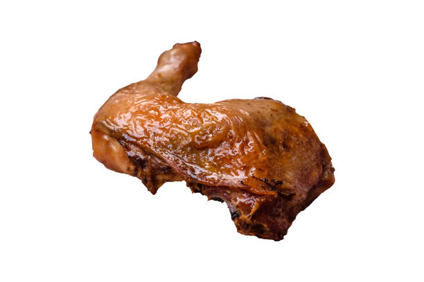 istock Delicious grilled chicken leg or quarter with salt and spices 2179166321