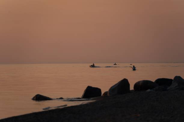 istock Water sports at sunset 2179167099