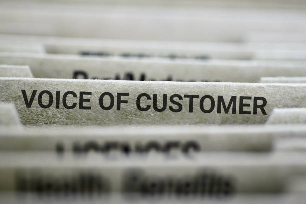 istock Folders labeled 'Voice of Customer' in focus effect. 2179167612