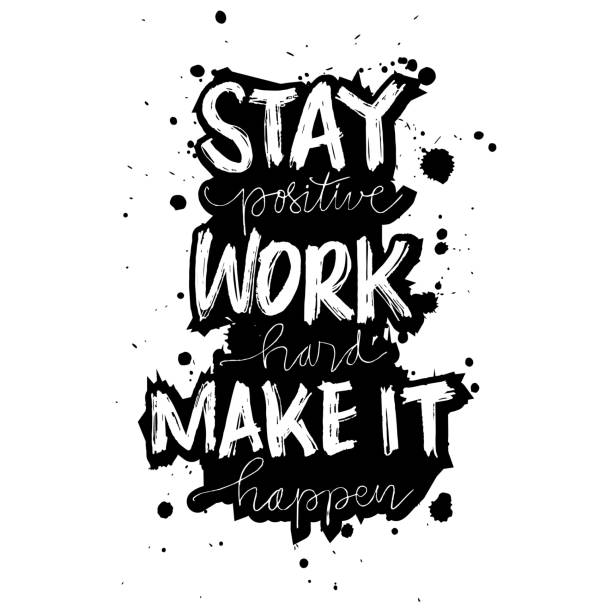 istock Stay positive work hard make it happen Inspirational quote. Hand drawn typography poster. 2179169593