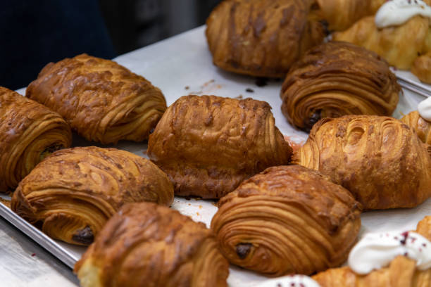 istock Fresh baked chocolate croissants 2179170234