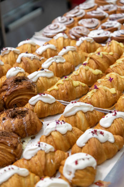 istock Fresh baked puff pastry items background 2179170335