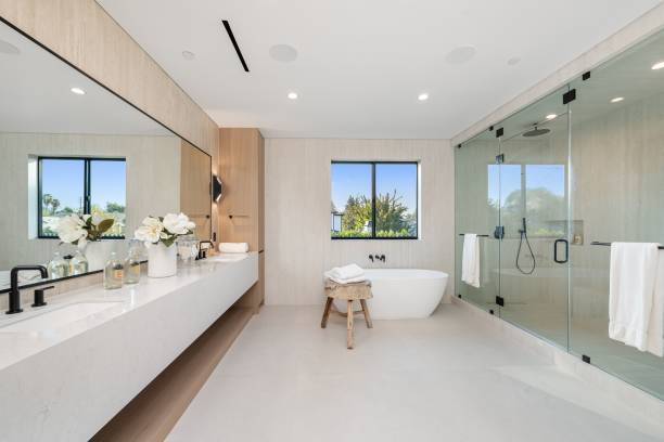 istock Modern luxury bathroom with minimalist design. 2179172273