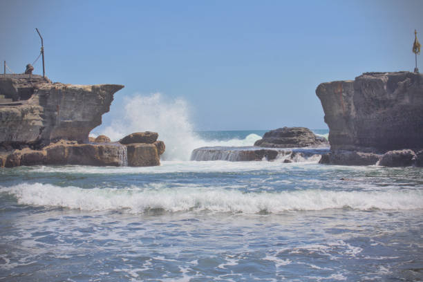 istock Rocky coastline waves crushing 2179191861