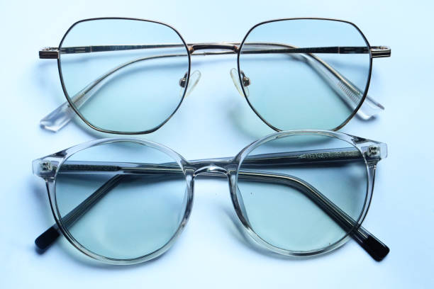 istock vintage glasses top view isolated on white background 2179193667