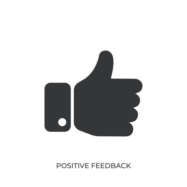 stockillustraties, clipart, cartoons en iconen met positive feedback glyph solid icon. solid icon that can be applied anywhere, simple, pixel perfect and modern style - duim omhoog