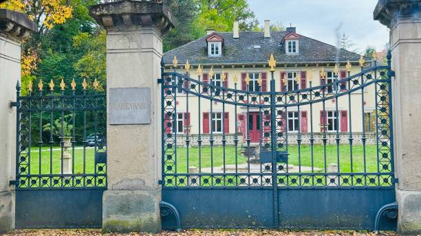 Le Port Marly, France - June 13 2023: External view of the Chateau de Monte-Cristo. This castle located 20 km from Paris was the residence of Alexandre Dumas from 1846 to 1851.