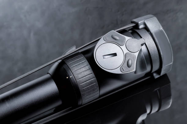 Laser sight for rifle close up. Optics for firearms.