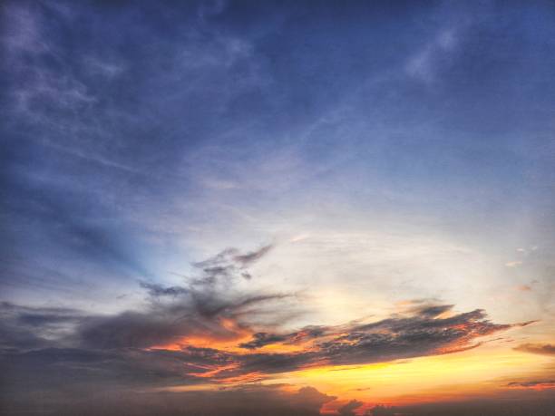 istock Landscape of yellow clouds on sky 2179214651