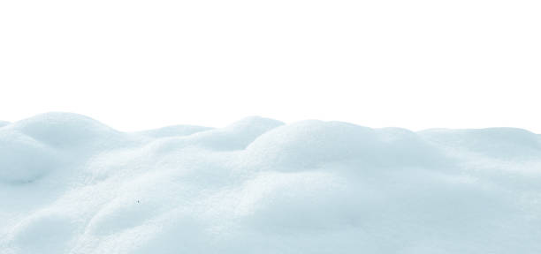 istock A large beautiful snowdrift isolated on white background.Winter snow  background. A big snow drift 2179218212