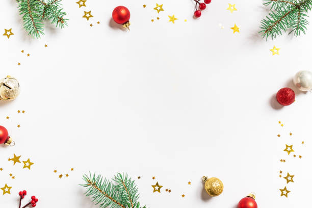istock Christmas Background with fir branches and decor 2179221127