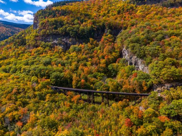 istock Scenic railway bridge in autumn foliage 2179222546