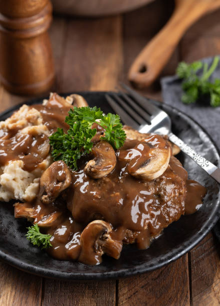 istock Salisbury steak with mushroom gravy 2179224792