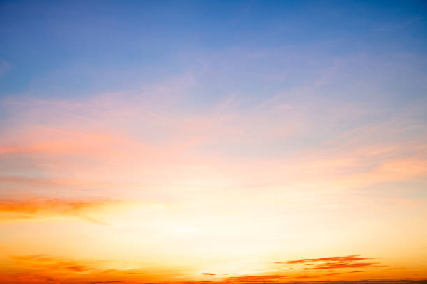 istock Beautiful , luxury soft gradient orange gold clouds and sunlight on the blue sky perfect for the background, take in everning,Twilight, Large size, high definition landscape photo 2179229226